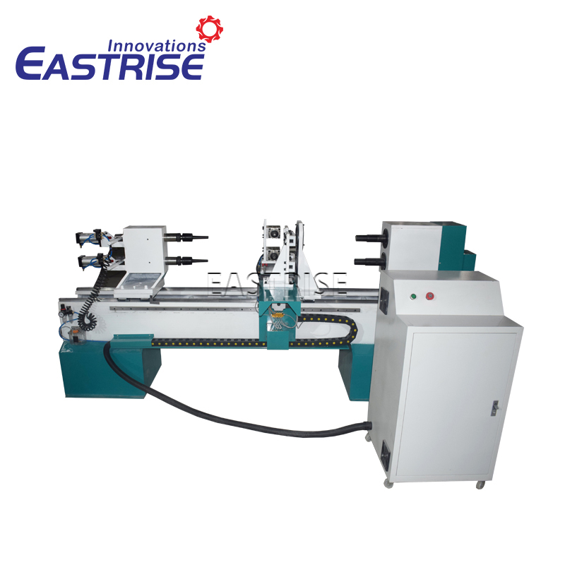 3 軸ダブルツールホルダー水平スピンドル付き CNC 木工旋盤機