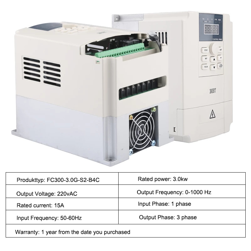 最高のインバーター VFD 3.0kw 周波数変換ドライブ 220V インバーター 3 相出力 CNC ルータースピンドルモーター速度制御