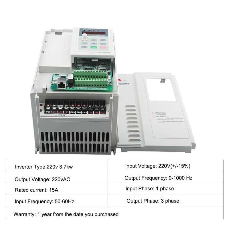 FULING インバーター VFD 3.7 KW 220V 380V 可変周波数ドライブ 7A 電流、CNC フライス盤スピンドルモーター速度制御